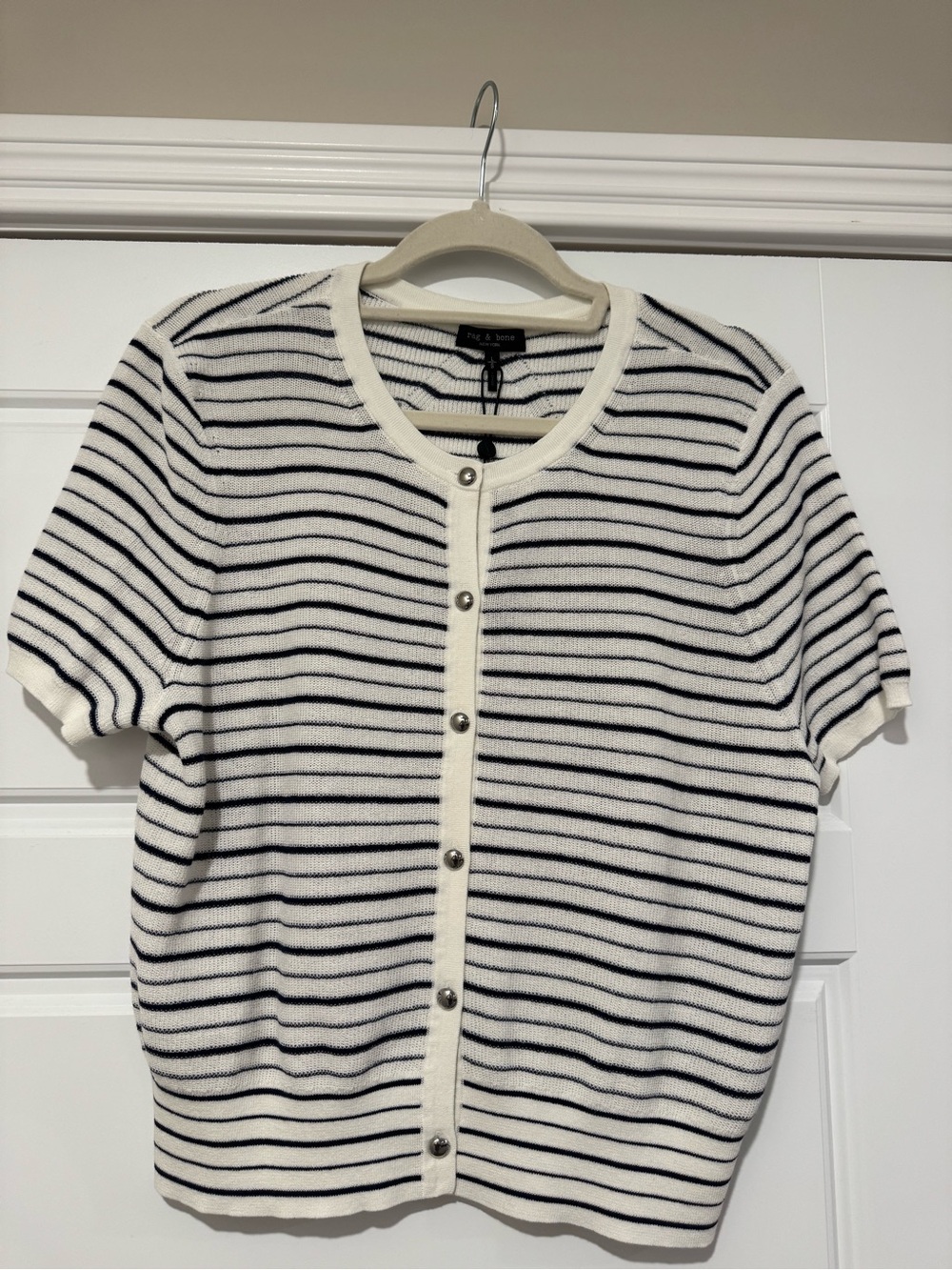 Rag & Bone Dina Stripe SS Cardigan NWT